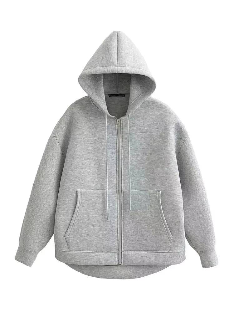 Women's Zipper Hoodie Coat