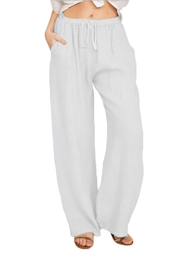 High Waist Wide-Leg Trousers Female