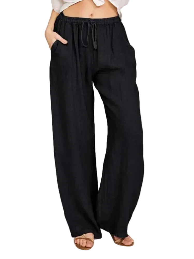 High Waist Wide-Leg Trousers Female