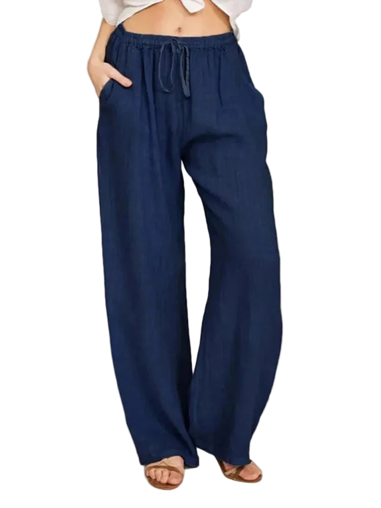 High Waist Wide-Leg Trousers Female