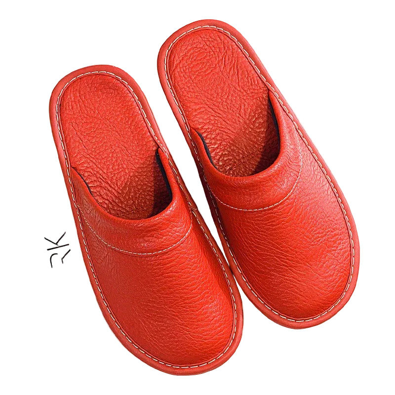 Leather Slippers for Men and Women