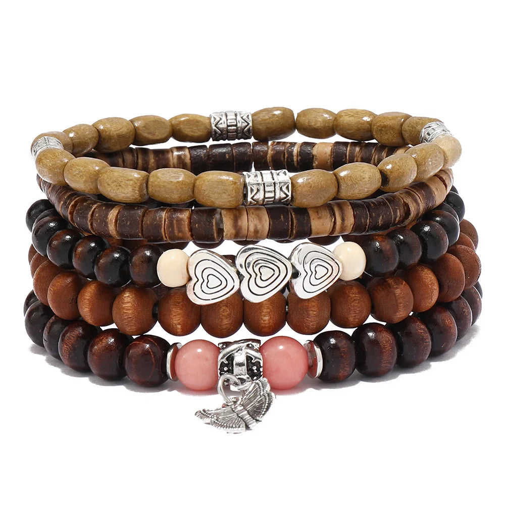 wood bracelets Hamsa