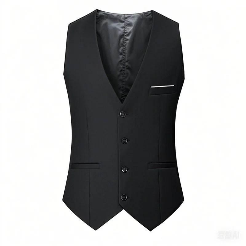 Man Suit Vest Sleeveless Vest