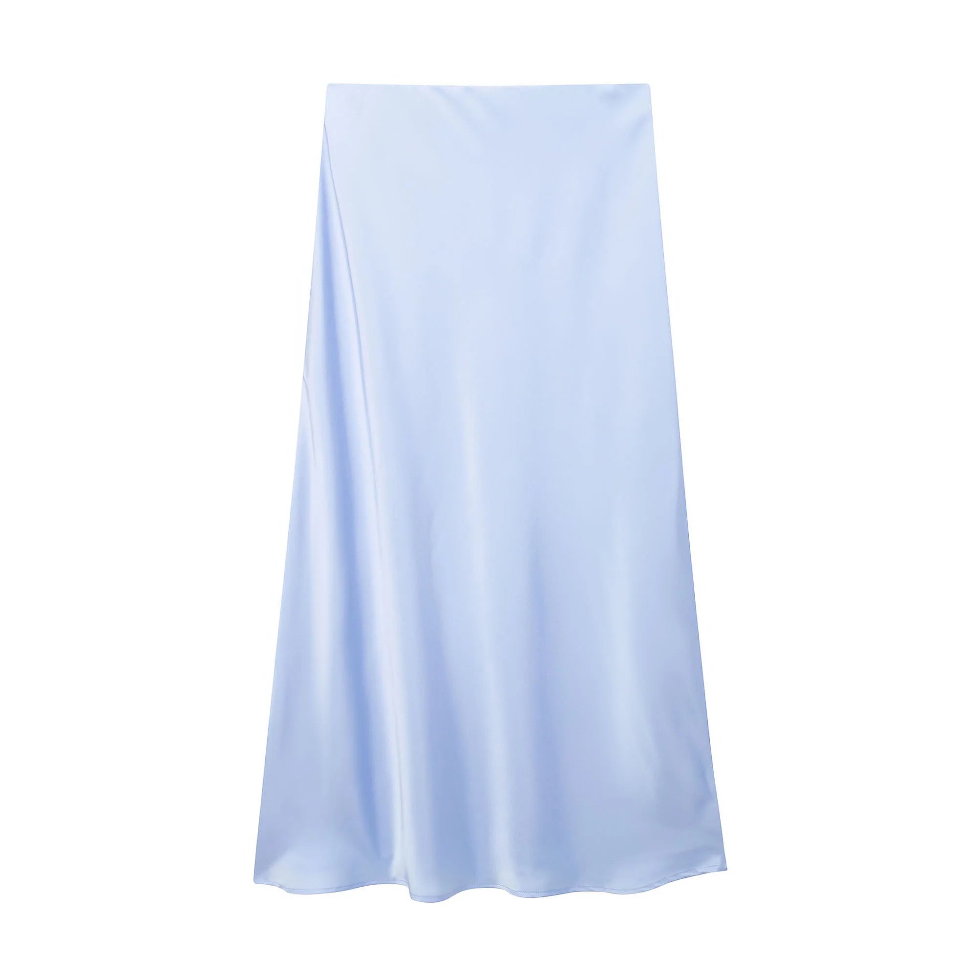 Woman Satin High Waist Long Skirts