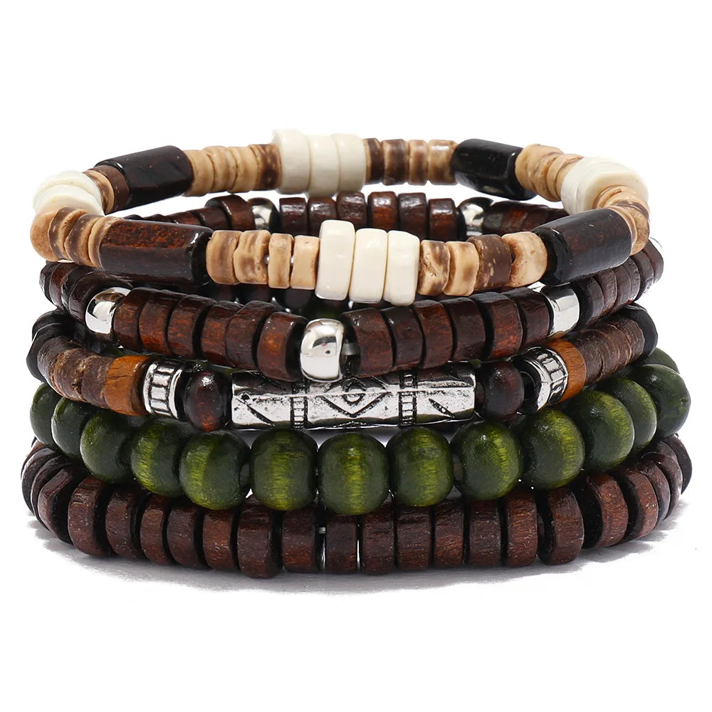 wood bracelets Hamsa