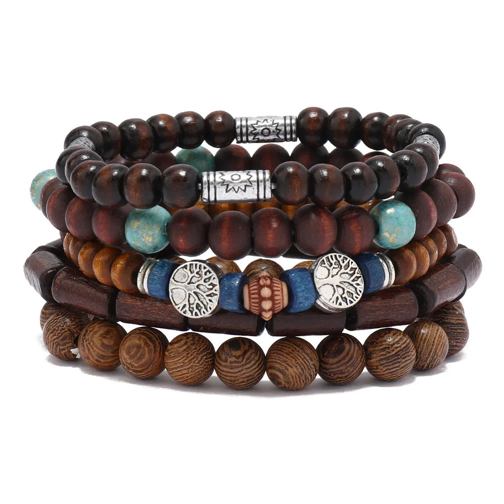 wood bracelets Hamsa