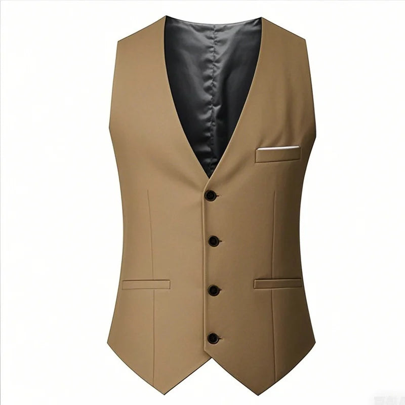 Man Suit Vest Sleeveless Vest