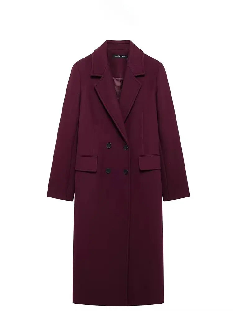 Women Burgundy Coat