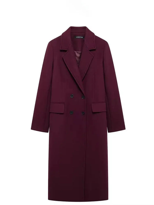 Women Burgundy Coat