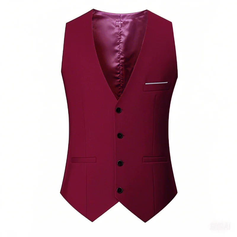 Man Suit Vest Sleeveless Vest