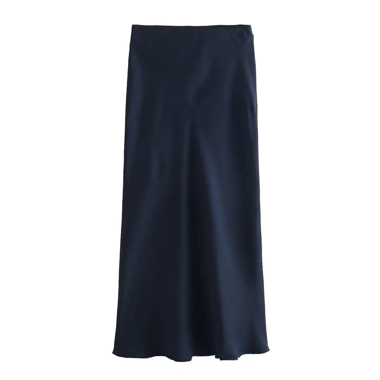 Woman Satin High Waist Long Skirts