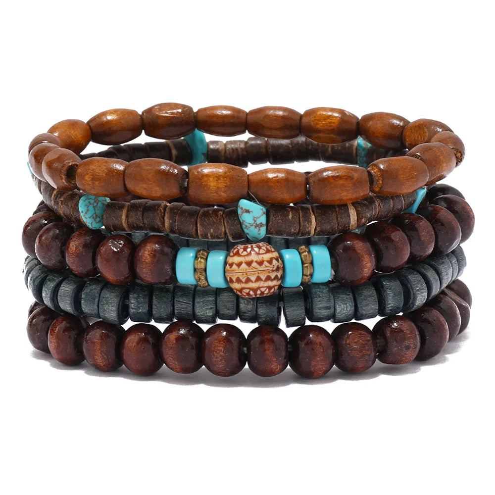 wood bracelets Hamsa