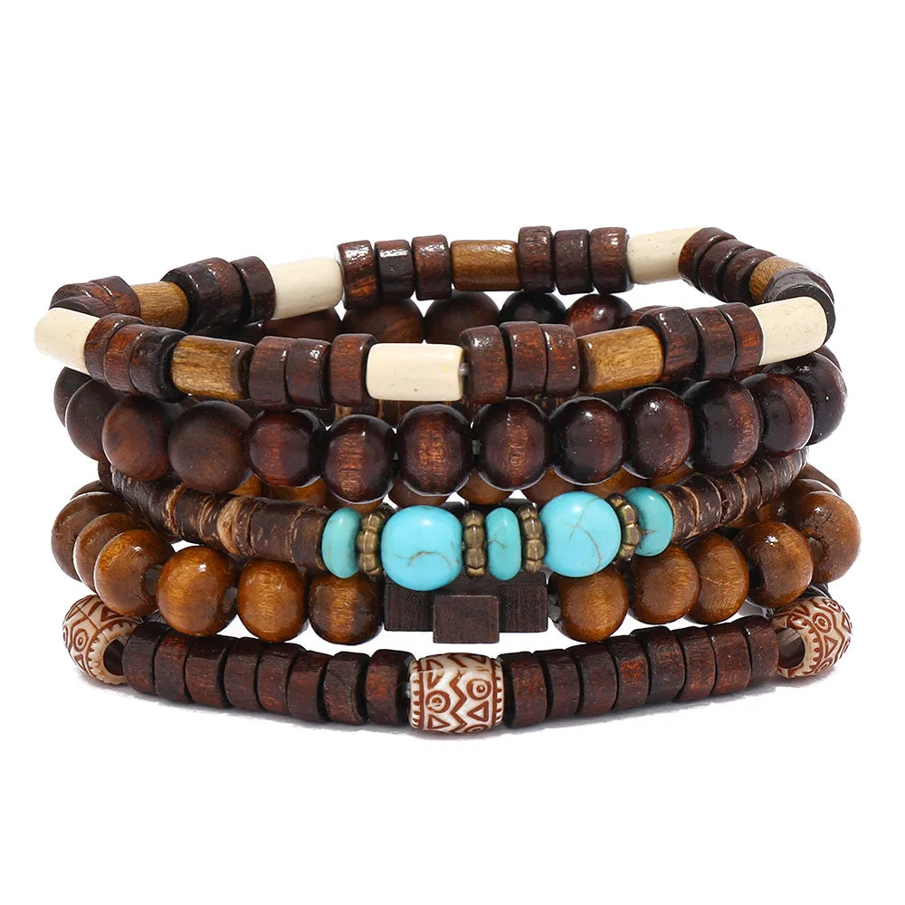 wood bracelets Hamsa