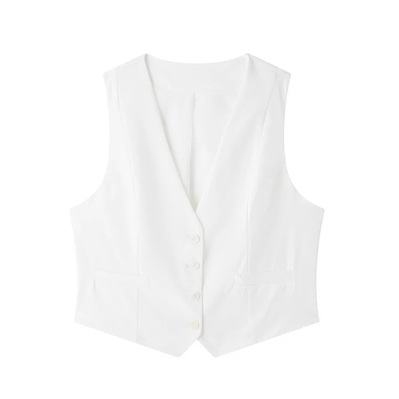 Breasted Waistcoats Vest Vintage Sleeveless Jackets