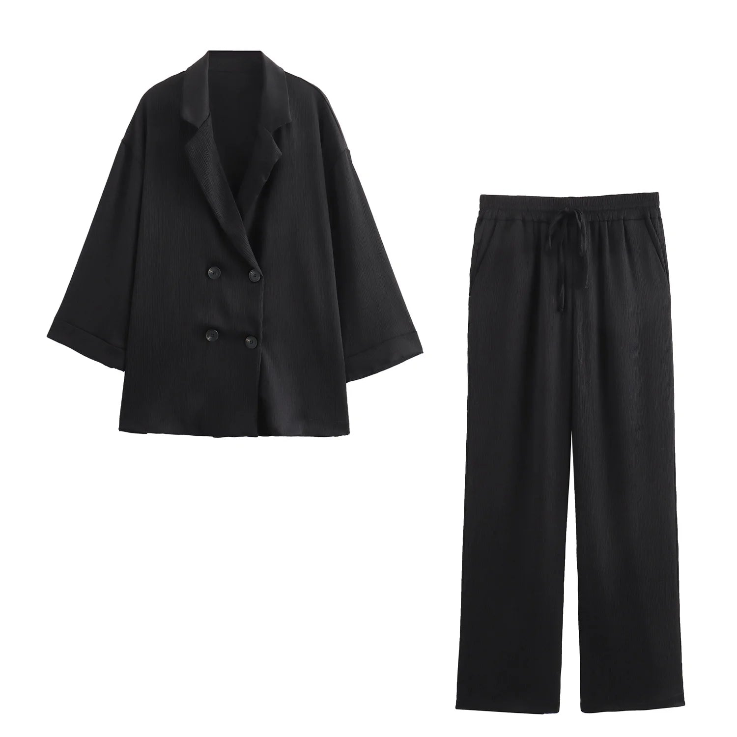 Suit Jacket Casual Pants Set