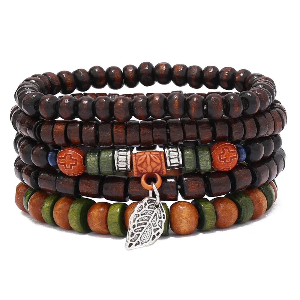 wood bracelets Hamsa