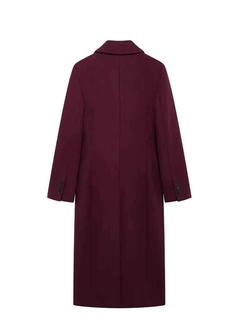 Women Burgundy Coat