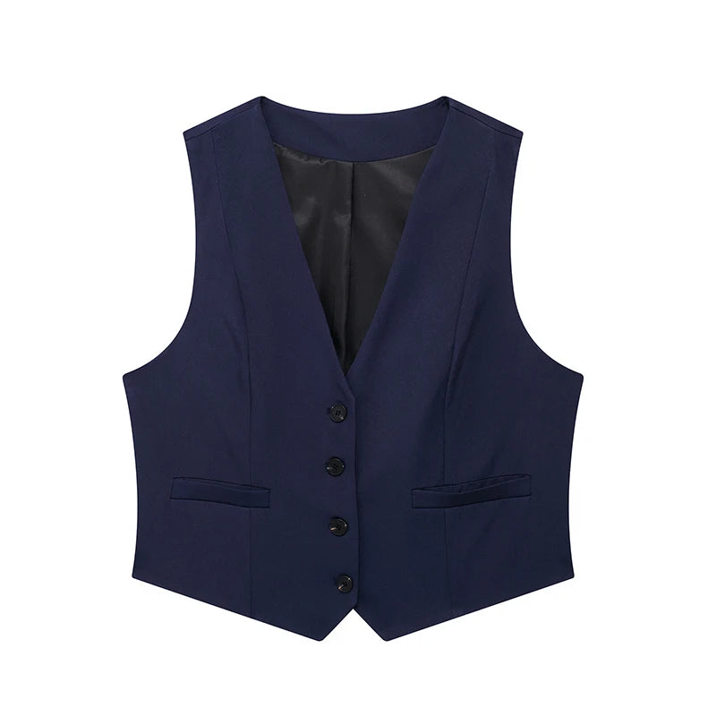 Breasted Waistcoats Vest Vintage Sleeveless Jackets